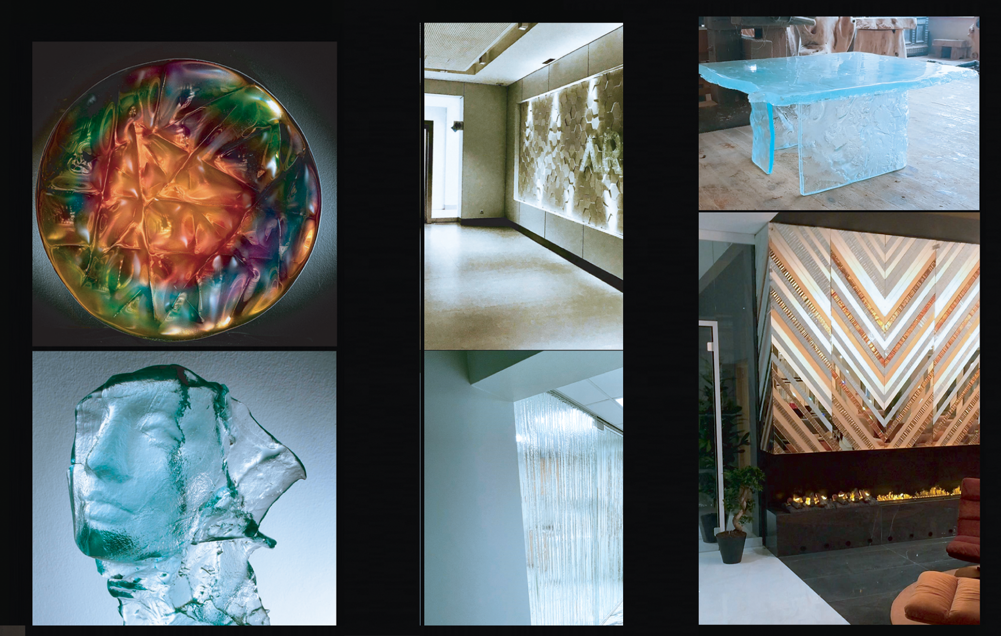 Szkło dekoracyjne rzeźby meble szklane szkło architektoniczne